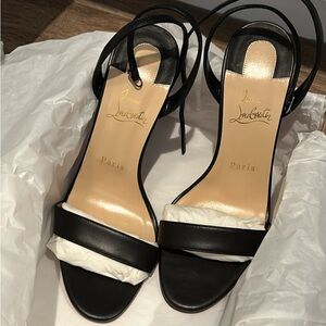 Christian Louboutin Black Strappy Heels